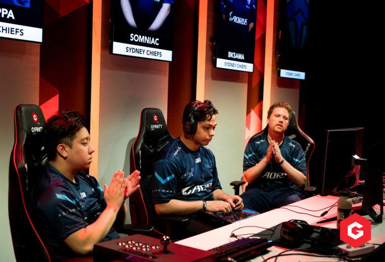 Members of the Sydney Chiefs Street Fighter esports team at the Gfinity Elite Series.