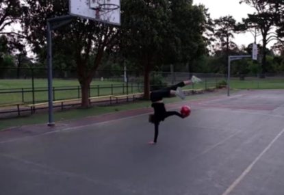Ridiculous basketball-gymnastics crossover will make you feel very inflexible