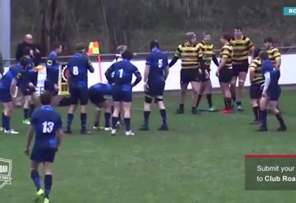 Rugby player is contentiously shown the cheese for an alleged knock-down