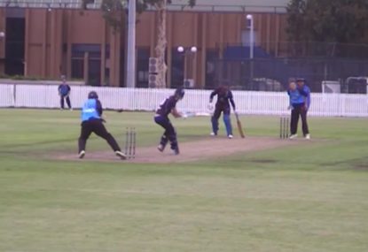 MS Dhoni clone produces insanely fast legside stumping