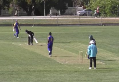 Batsman's crown jewels cop a battering from a fast ball