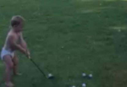 2-year-old golfing prodigy has a better iron game than you