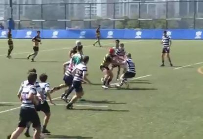 Two BUMP OFFS in two runs is rugby gold