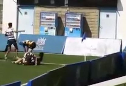 Beast punches the turf after horribly bombing try