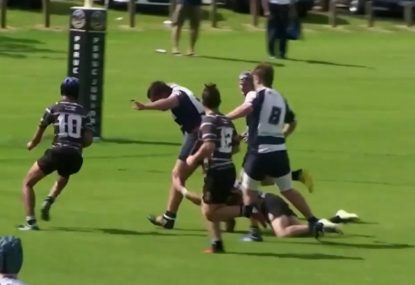 Second rower beats 100 defenders on his way to monumental meat pie