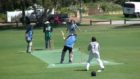 Tip-toeing bowler delivers a surprise seed that obliterates the stumps