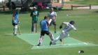 Klutzy keeper hilariously ruins himself in ALL-TIME CRICKET BLOOPER