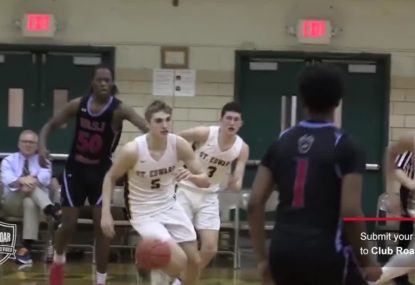 All-Star alley oop casually thrown down in high school game