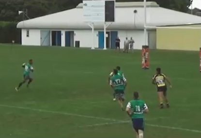 Hectic hands toy with scrambled defence to score dizzying try