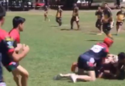 League machine goes on a rampage with four tackles in a row