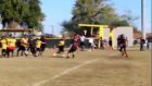 Smallest kid on the field steamrolls opposition for epic touchdown