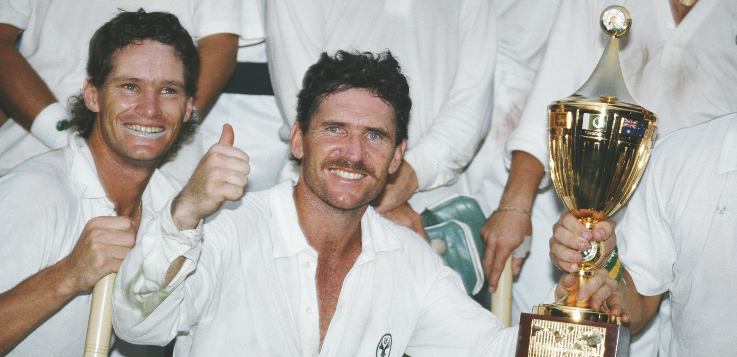 Australia celebrate winning the 1987 Cricket World Cup.