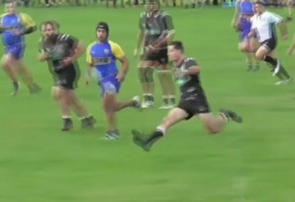 Ridiculous bounce of the ball sets up mental try