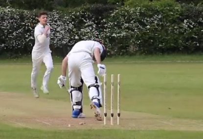 Perfectly pitched outswinger leaves batsman doing the dreaded look back