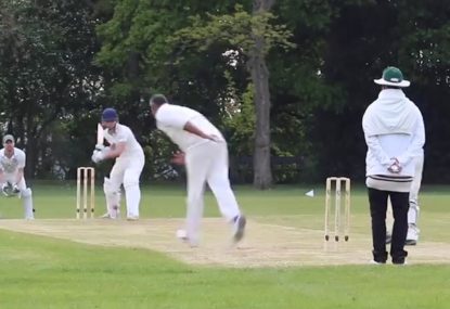 Devilish pitch causes good-length ball to topple batsman at his ankles