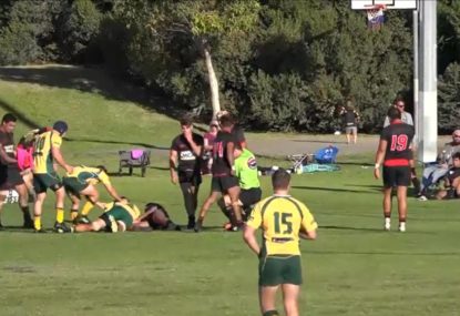 Unstoppable beast barges through three defenders for brutal try