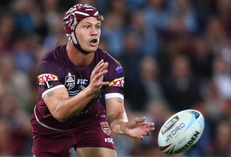 Kalyn Ponga in State of Origin colours for Queensland.