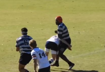 Selfless big unit takes huge hit in perfect draw-and-pass
