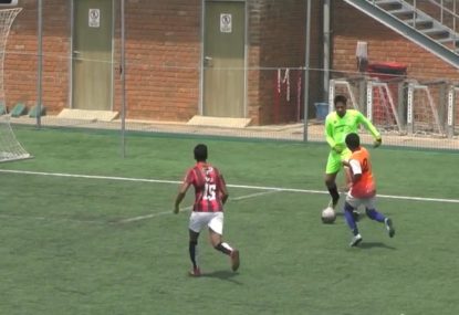 Lucky striker scores off keeper's terrible touch