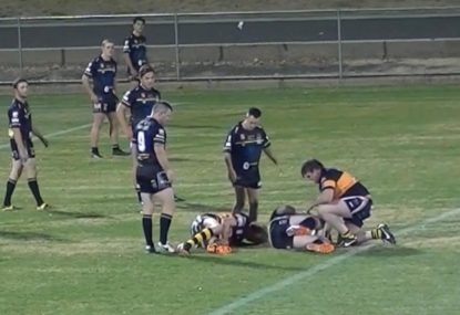 Two players end up on the wrong side of a painful collision