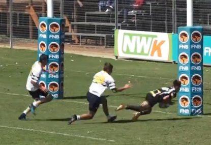 Freakish fly-half chases his own kick and leaves everyone for dead