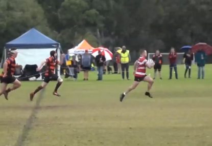 Fullback tops off blistering try with a bonus victory dance