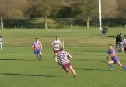 Winger slices and dices defenders to punish shanked kick