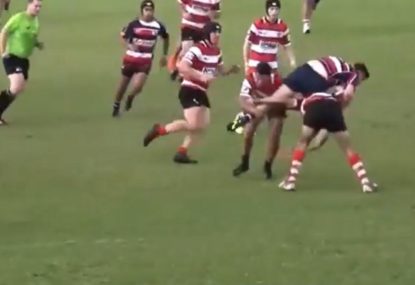 Local rugby player yellow-carded after flipping opponent in tackle