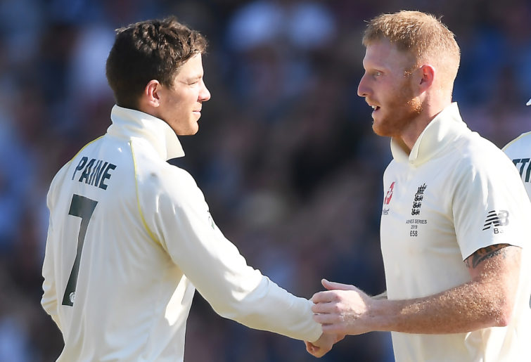 Ben Stokes and Tim Paine.