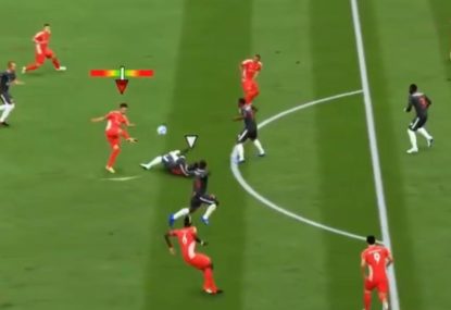 FIFA freak unleashes his skills and slot home a belter from distance