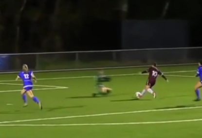 Keeper shoots herself in the foot with wild challenge