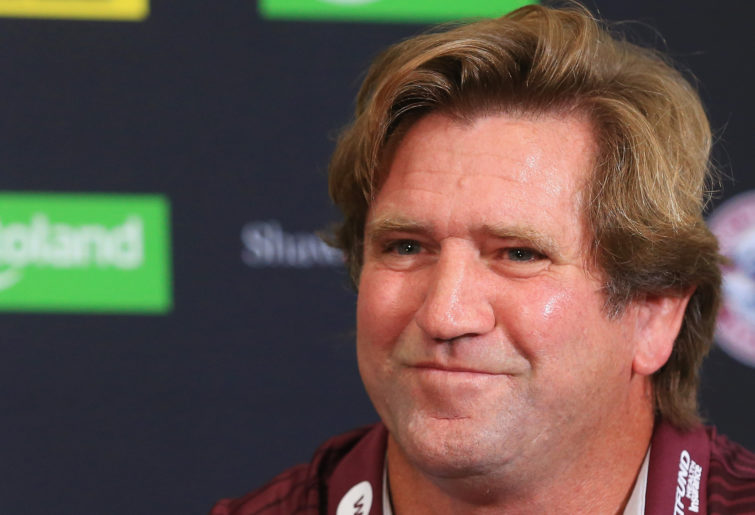 New Manly Coach Des Hasler speaks to the media
