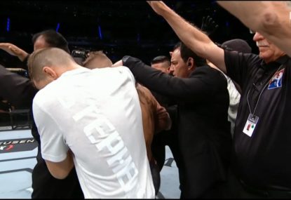 WATCH: Crowd hurls projectiles after UFC Mexico main event ends in no contest