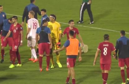 Serbia vs Albania match abandoned after huge brawl