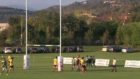 Kick at goal leads to amazing try in Italian rugby match