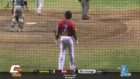 Cheeky Sydney Blue Sox player entertains crowd with a spectacular tantrum