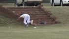 Fielder instantly regrets desperate attempt to save a boundary