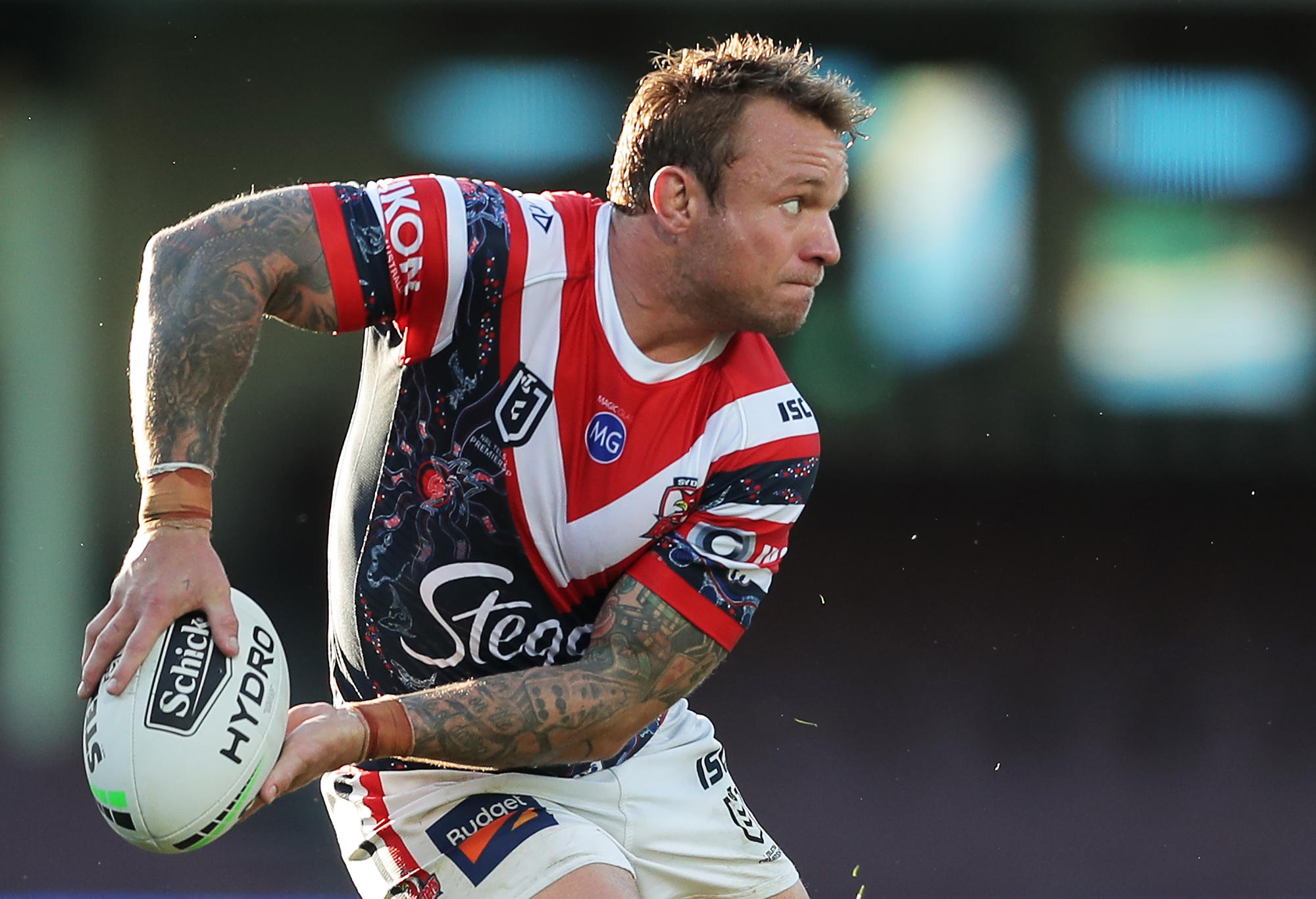 Jake Friend of the Roosters passes
