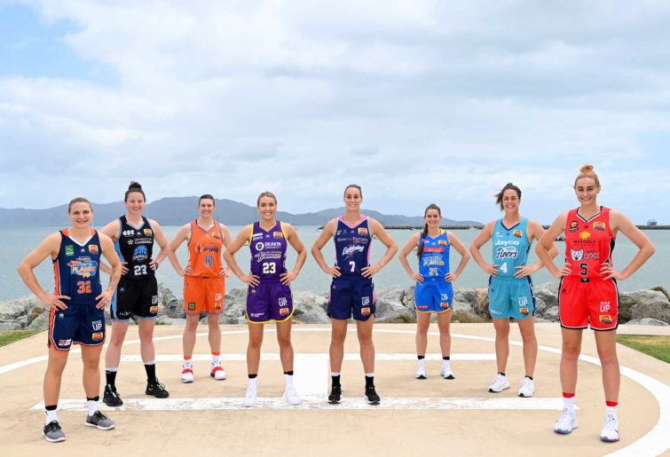 Players at the WNBL launch