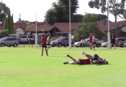 Player gets more than he bargained for after laying bump