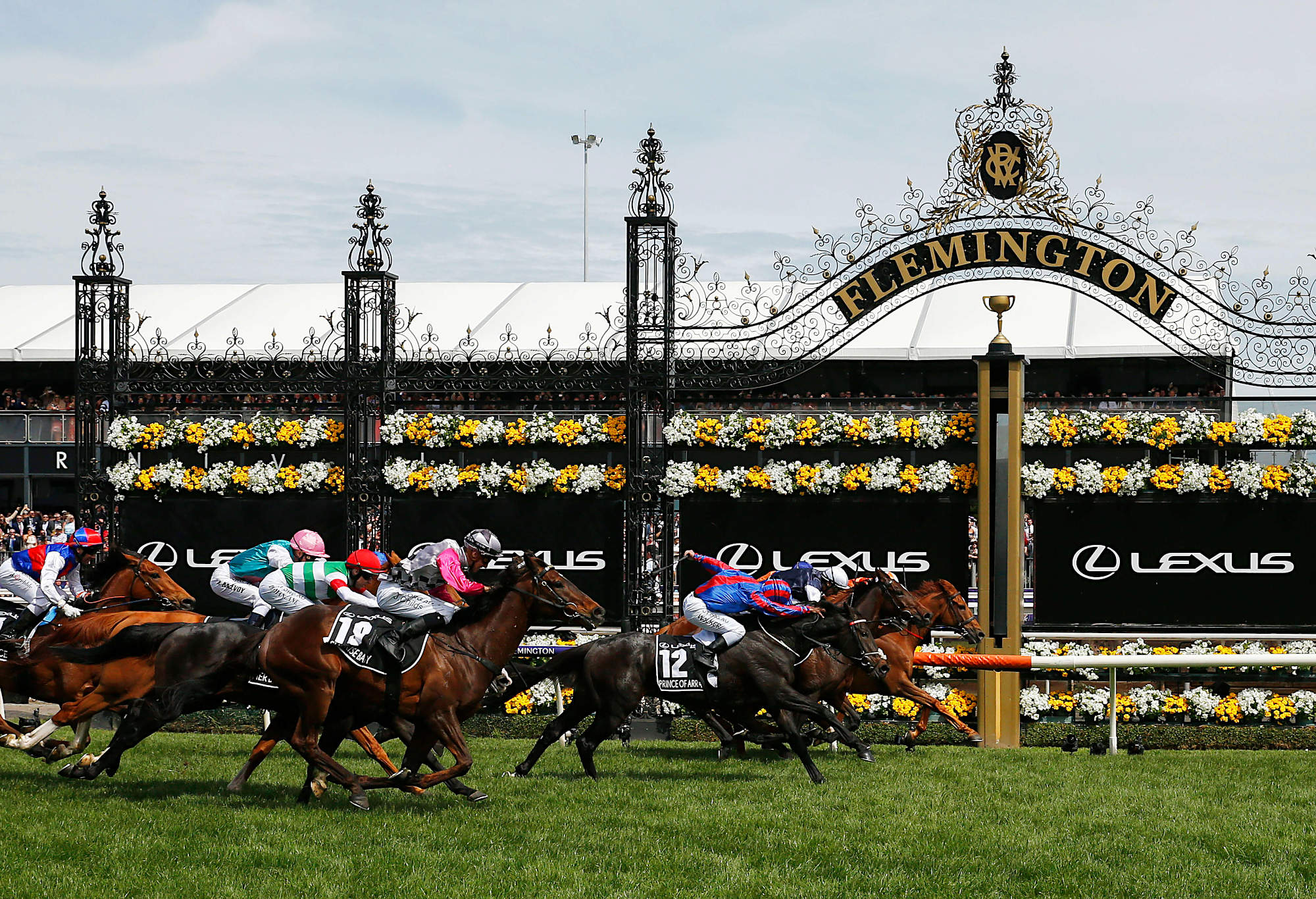 Melbourne Cup finish post