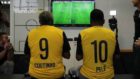 Brazil legends Pele & Coutinho play FIFA game