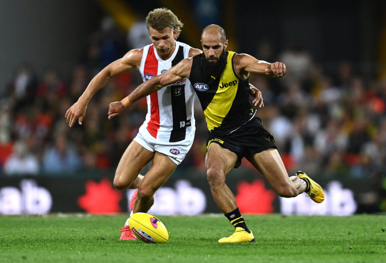 Bachar Houli of the Tigers competes for the ball