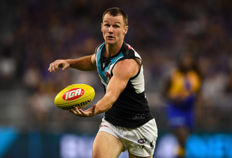 Robbie Gray of the Power juggles the ball
