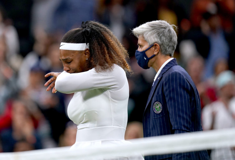 Serena Williams retires in the first round at Wimbledon.