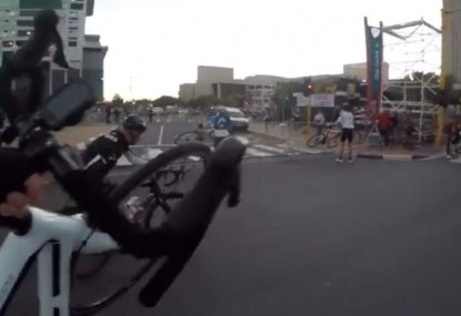 Cyclists blown away by ridiculous 100 kph winds