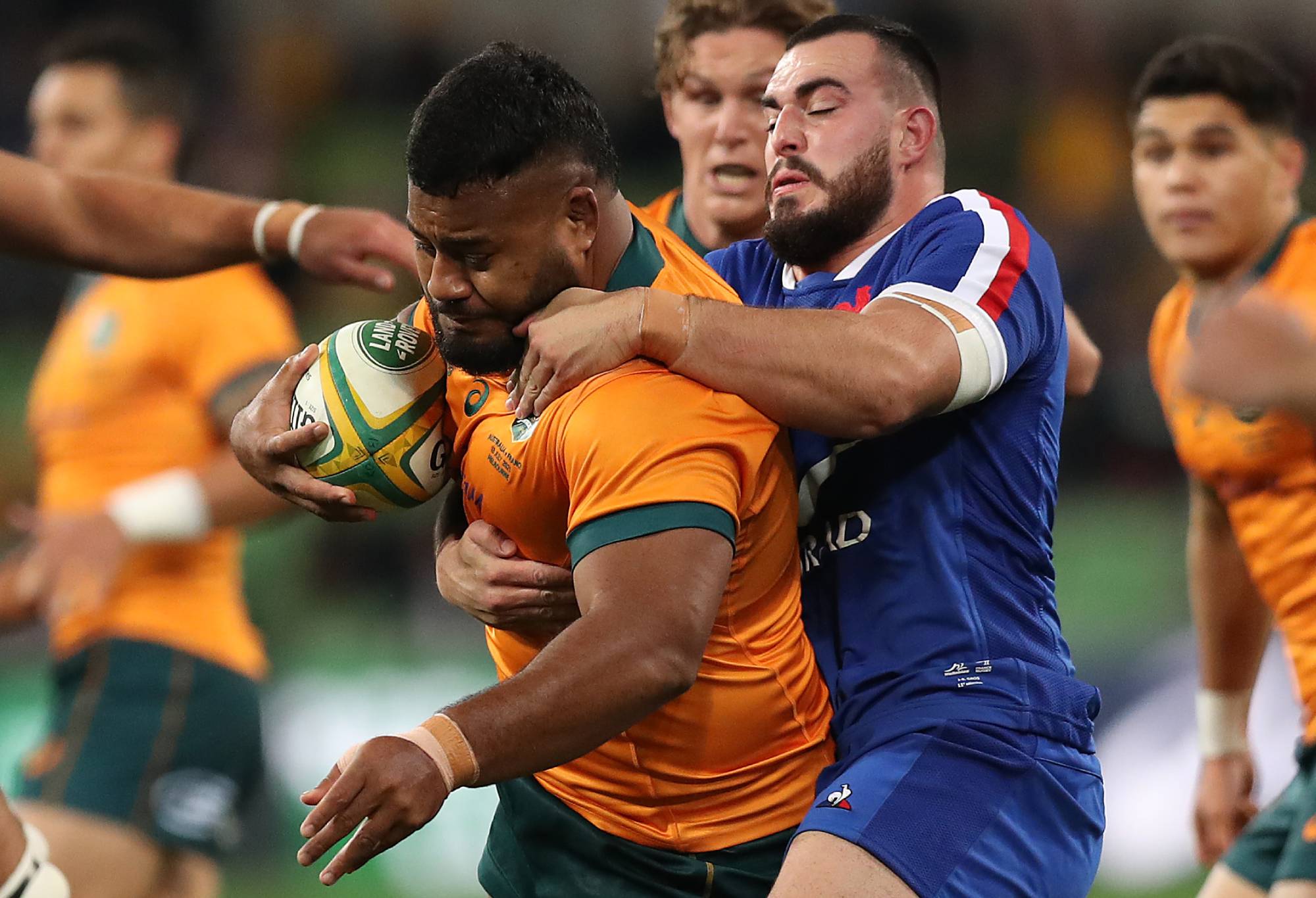 Taniela Tupou after starting for the Wallabies against France