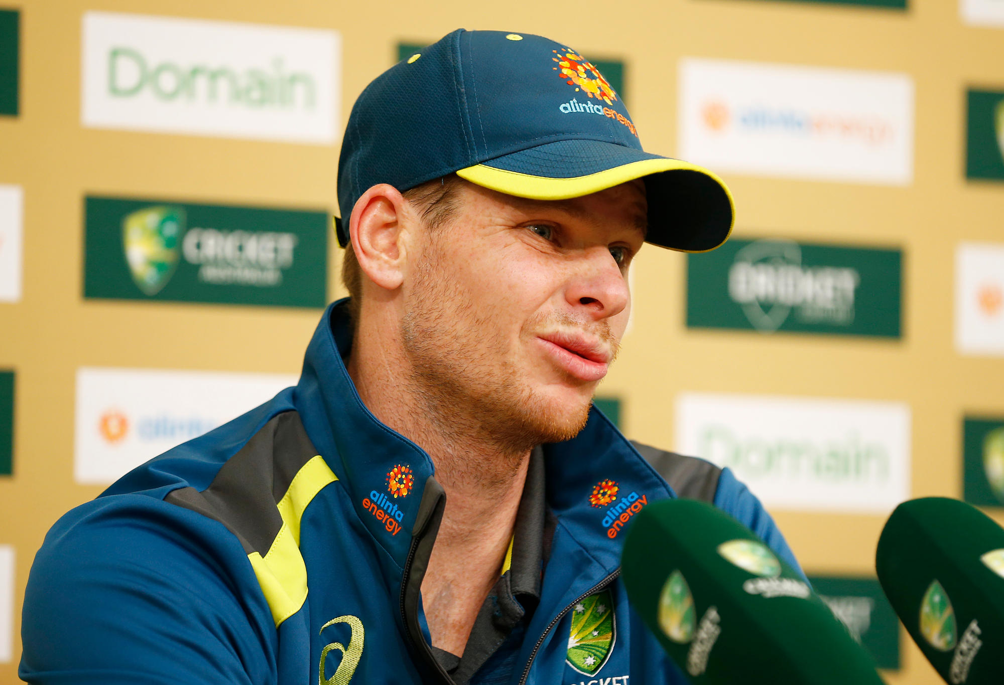 Steven Smith of Australia speaks during a press conference