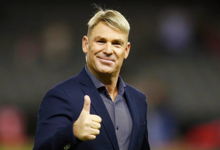 Shane Warne is seen ahead of the Big Bash League match between the Melbourne Renegades and the Melbourne Stars at Marvel Stadium on January 10, 2020 in Melbourne, Australia. (Photo by Daniel Pockett/Getty Images)