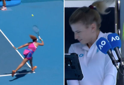 Osaka might've just hurt her Australian Open title defence... by launching one at the chair umpire